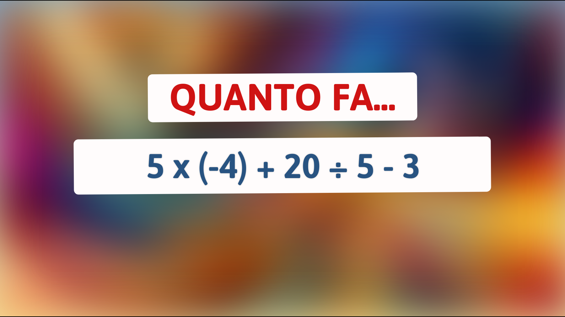 \"Solo i geni possono risolvere questo enigma matematico! Sei tra loro?\""