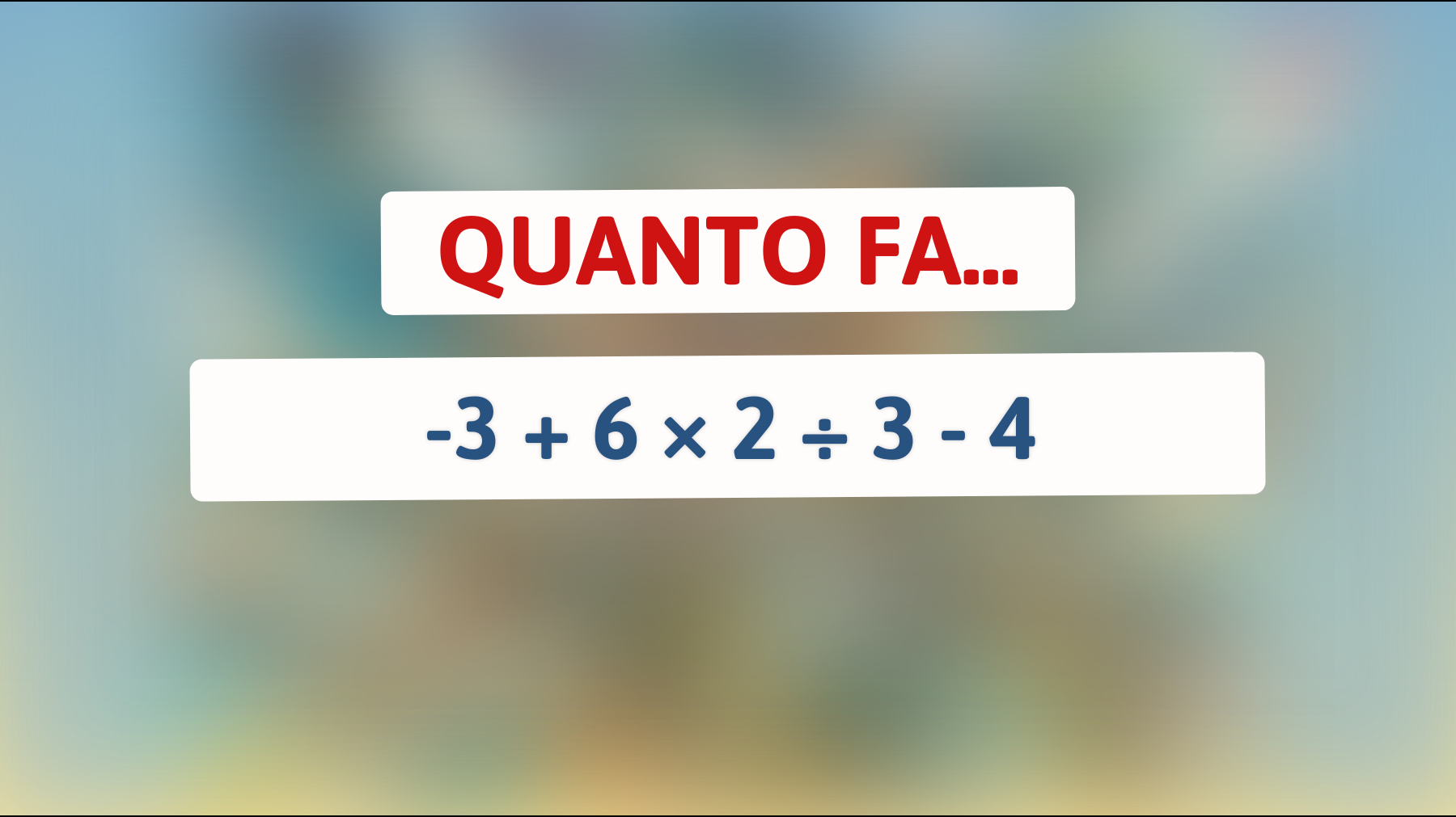 Scopri se sei un vero genio risolvendo questo enigma matematico! Riuscirai a superare la sfida?"